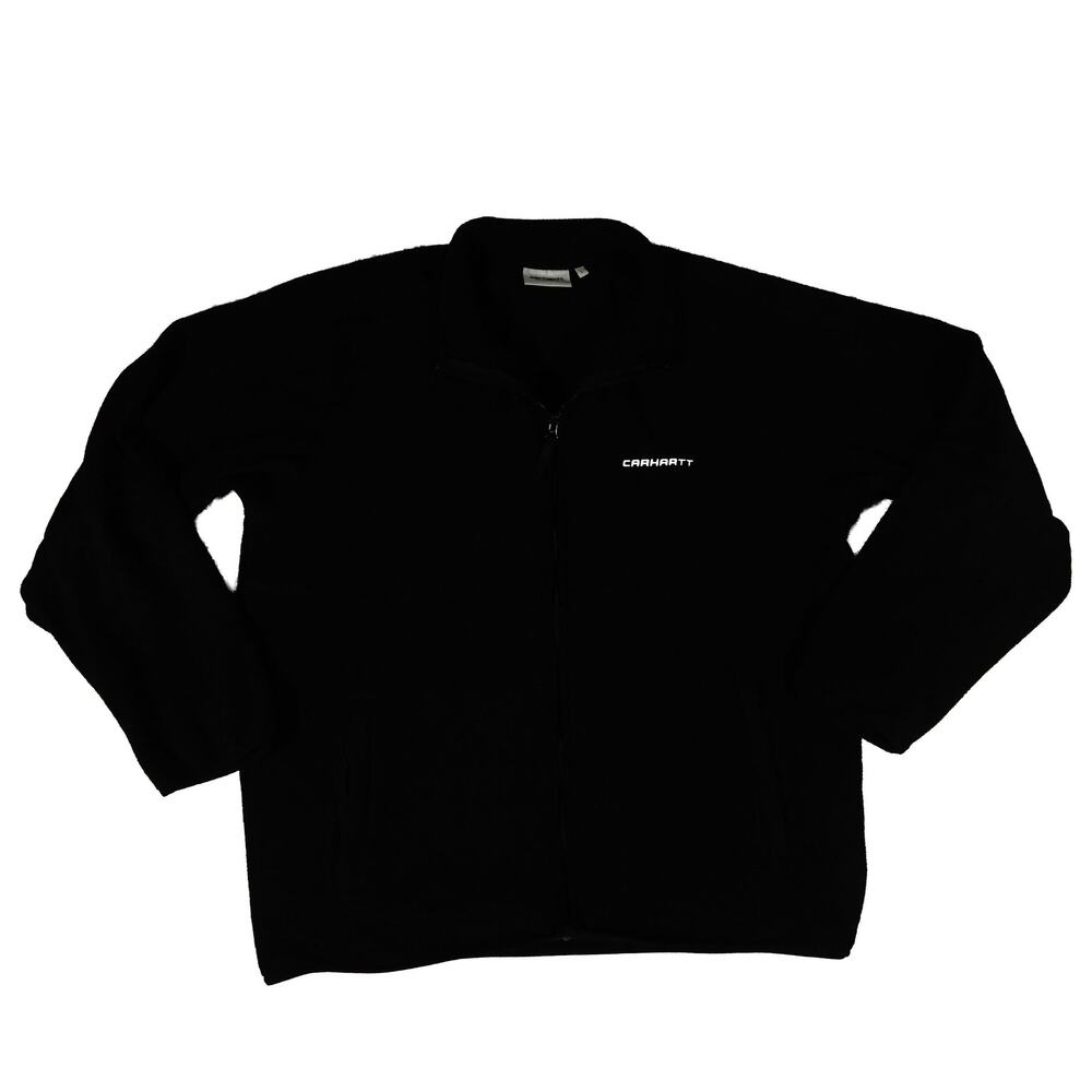 Carhartt Black Fleece Full Zip Jacket Outdoor Hiking Walking Men's Large - Picture 2 of 6